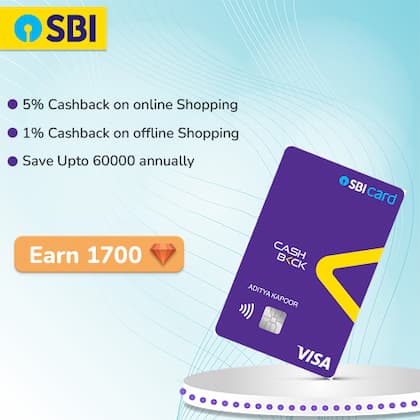 apply sbi cashback credit card - check features, offers, perks, eligibility criteria. Apply now and earn rewards/Hyyzo diamonds worth ₹1700.