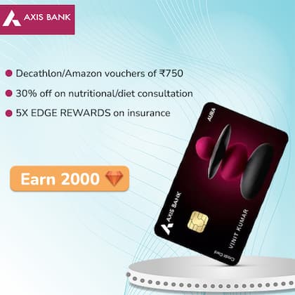 Apply Axis Bank Aura Credit Card - check features, offers, perks, eligibility criteria. Apply now and earn rewards/Hyyzo diamonds worth ₹2000.