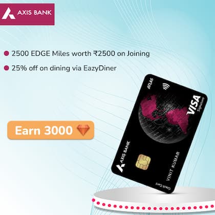 axis bank Atlas credit card - get Flat 3000 now. Also check Axis Bank myzone credit card features here.