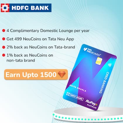 Hdfc Tata Neu Credit Card - check features, offers, perks, eligibility criteria. Apply now and earn rewards/Hyyzo diamonds worth ₹1500.