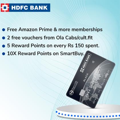 Diners Black HDFC Bank  Credit Card - Earn Up to 2500 Hyyzo Diamonds on Credit Card Disbursal