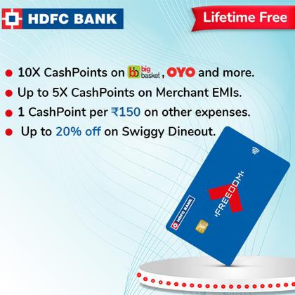 HDFC Bank Freedom Credit card - Earn Up to 2000 Hyyzo Diamonds on Credit Card Disbursal