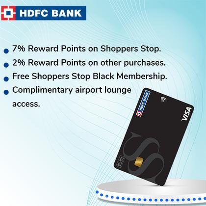 HDFC Bank Shoppers Stop Black Credit card - Earn Up to 2500 Hyyzo Diamonds on Credit Card Disbursal