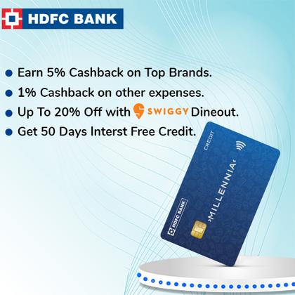 HDFC Milenia Credit Card - Earn Up to 2500 Hyyzo Diamonds on Credit Card Disbursal