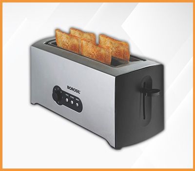 borosil 4 slice pop-up toaster