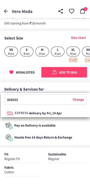 Myntra Express Delivery Services