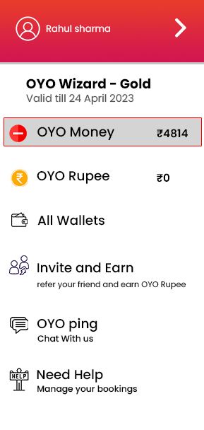 Oyo app dashboard